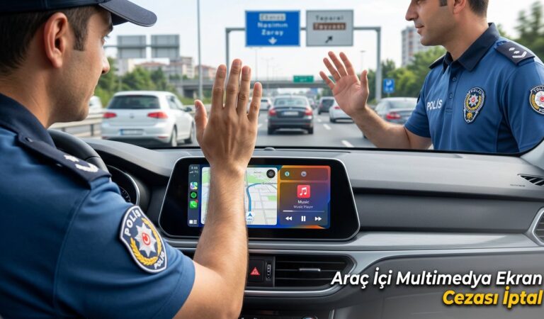 Araç İçi Multimedya Ekran Cezası İptal
