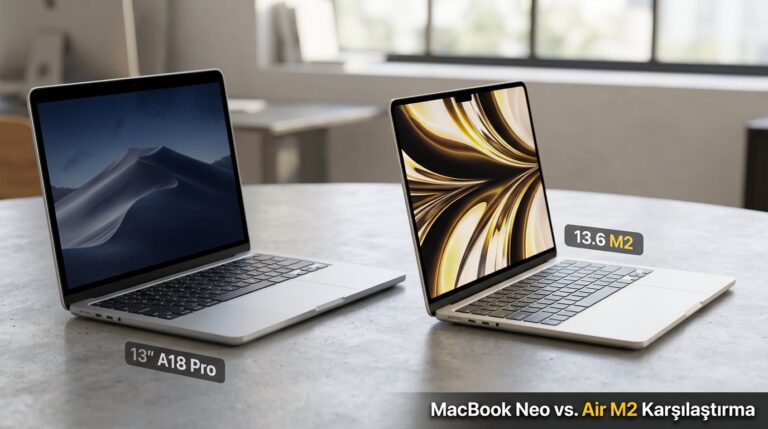 MacBook Neo ile MacBook Air M2 Farkları