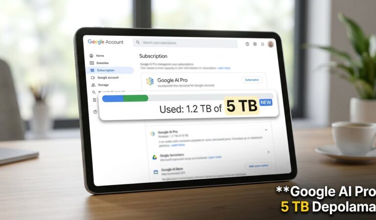 Google AI Pro Aboneliğinde 5 TB Depolama Sürprizi
