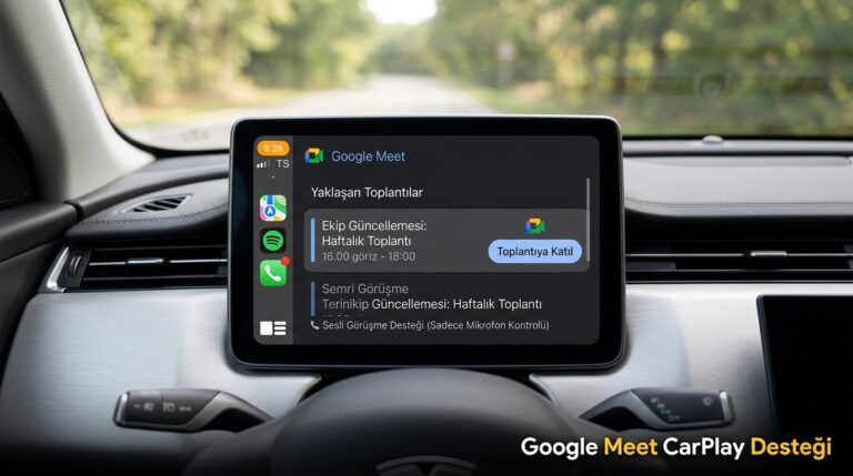 Google Meet Artık Apple CarPlay Üzerinde Çalışıyor