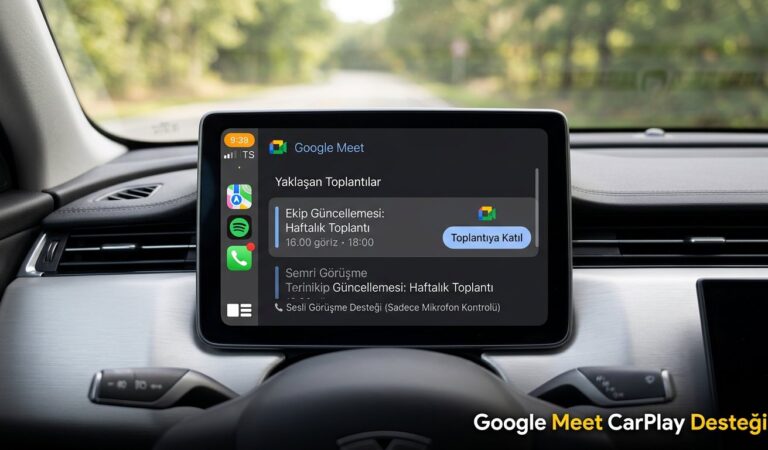 Google Meet Artık Apple CarPlay Üzerinde Çalışıyor