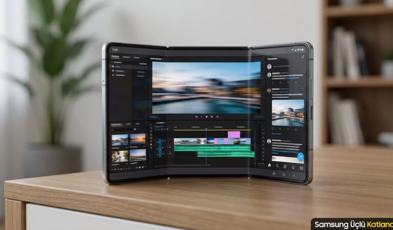 Samsung Üçlü Katlanan Galaxy TriFold Wide Yolda