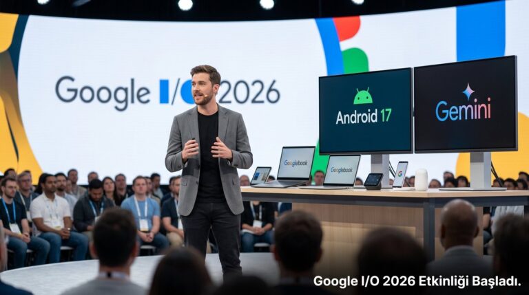 Google I/O 2026 Etkinliği Başladı Android 17 ve Gemini Geliyor