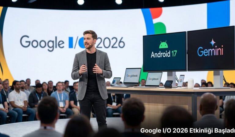 Google I/O 2026 Etkinliği Başladı Android 17 ve Gemini Geliyor
