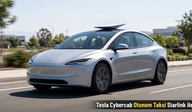Tesla Cybercab Otonom Taksi Starlink ile Güçleniyor