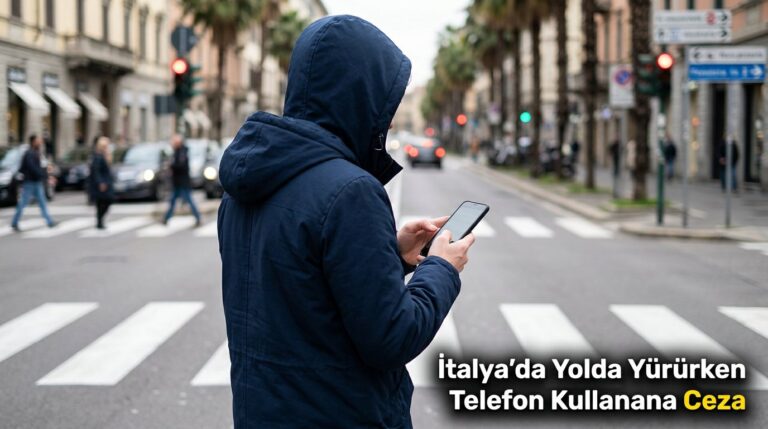 İtalya'da Yolda Yürürken Telefon Kullanana Ceza Geldi