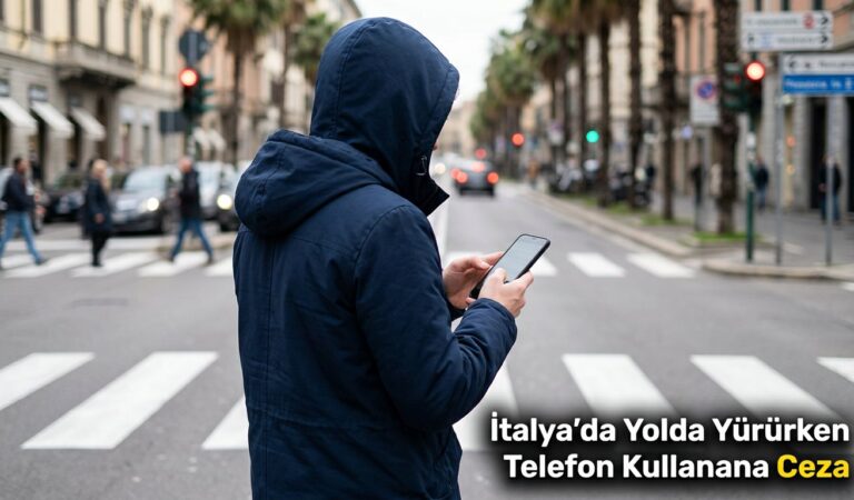 İtalya’da Yolda Yürürken Telefon Kullanana Ceza Geldi